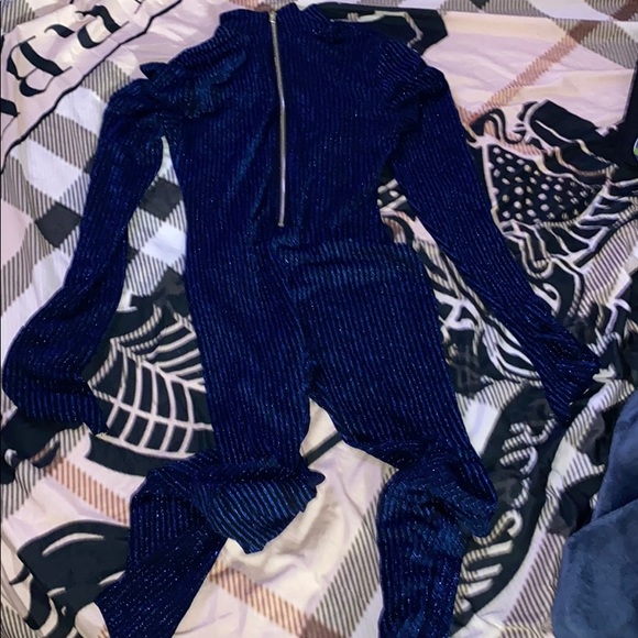 shane justin Pants - Blue catsuit